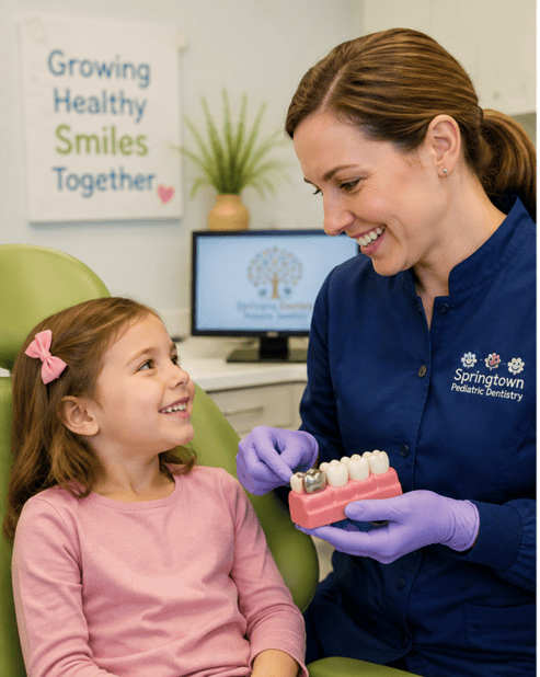 care for your child's dental crown at home